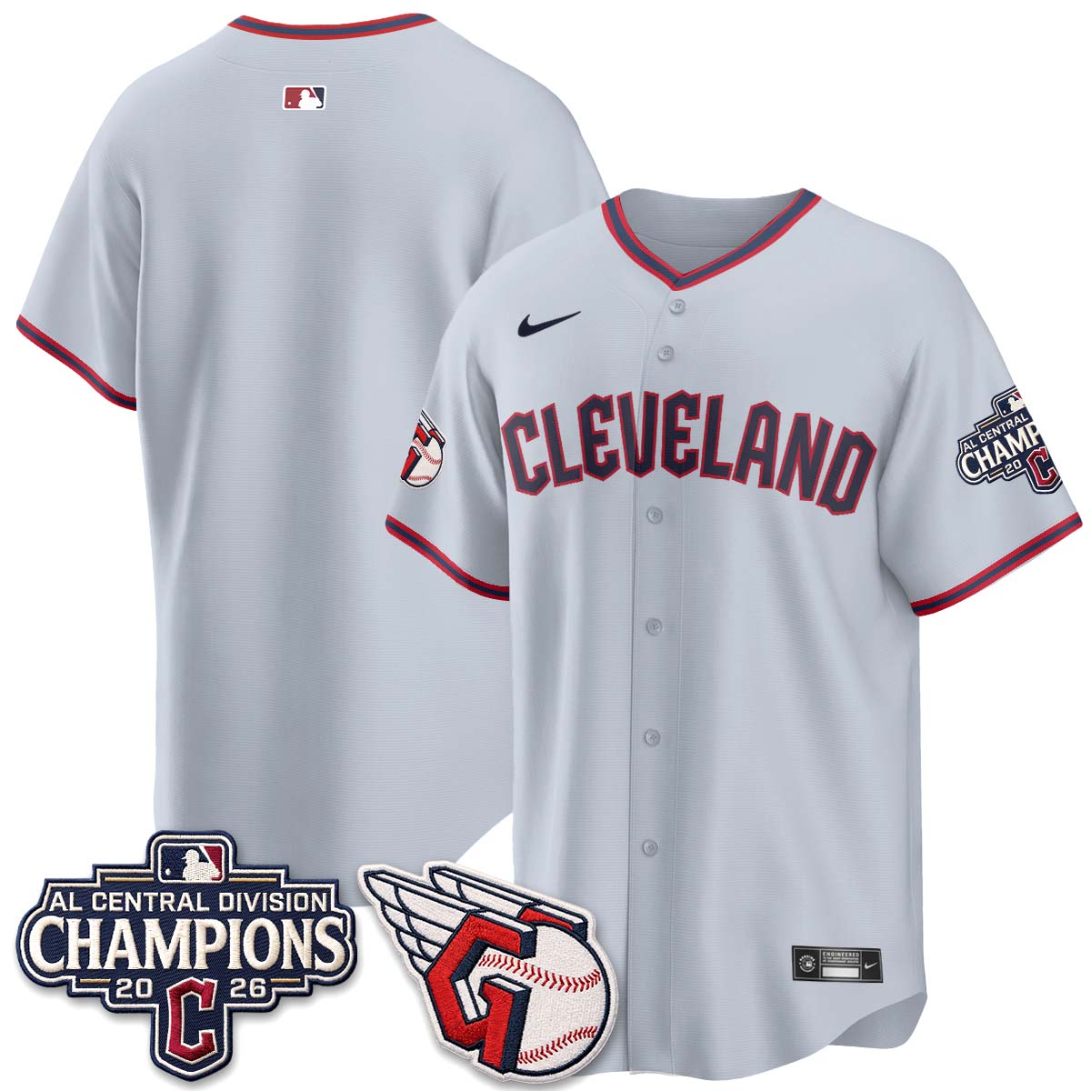 CLE 2026 AL Central Champs Vapor Jersey - Stitched