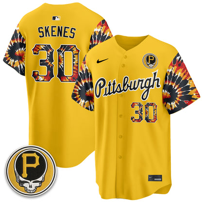 Pittsburgh Pirates x Grateful Dead Vapor Limited Jersey - Stitched