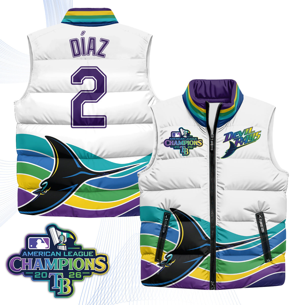 TB 2026 AL Champions Limited Puffer Vest - Printed