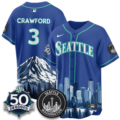 Seattle Mariners City Edition Vapor Jersey - Printed