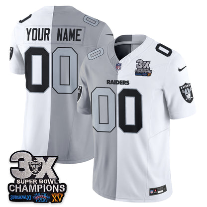 Las Vegas Raiders Split Edition Vapor Custom Jersey - Stitched