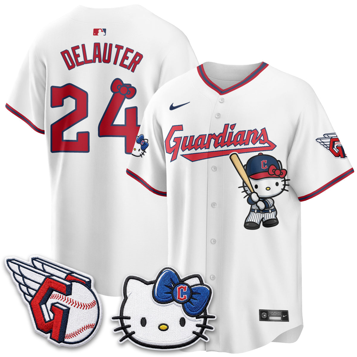 Cleveland Guardians x Meow KT Vapor Jersey - Stitched