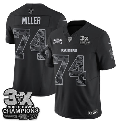 Las Vegas Raiders 2026 Salute to Service V2 Vapor Jersey - Stitched