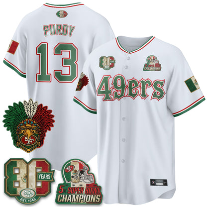 SF Mexico Edition Baseball Vapor Jersey - Stitched