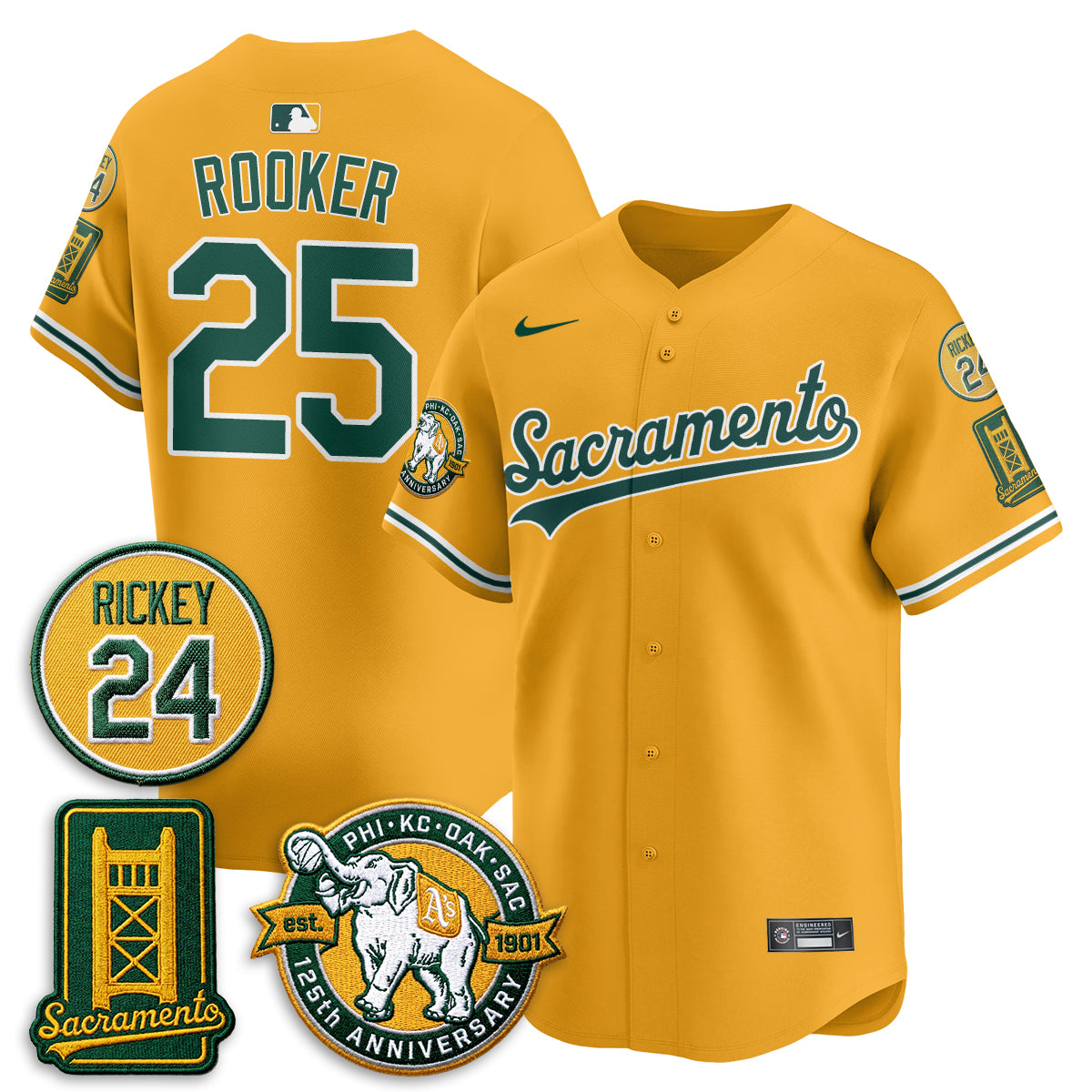 OAK 2026 Alternate Sacramento - Celebrating 125 Years -  Limited Vapor Green Jersey - All Stitched
