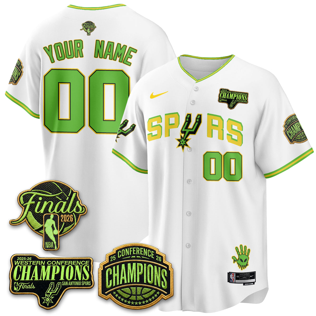 San Antonio Spurs 2026 Basketball Alien Style Vapor Custom Jersey - Stitched