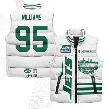 New York Jets Gotham City Puffer Vest - Printed