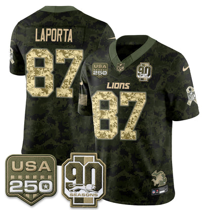 Detroit Lions 2026 Salute to Service Vapor Jersey - Stitched