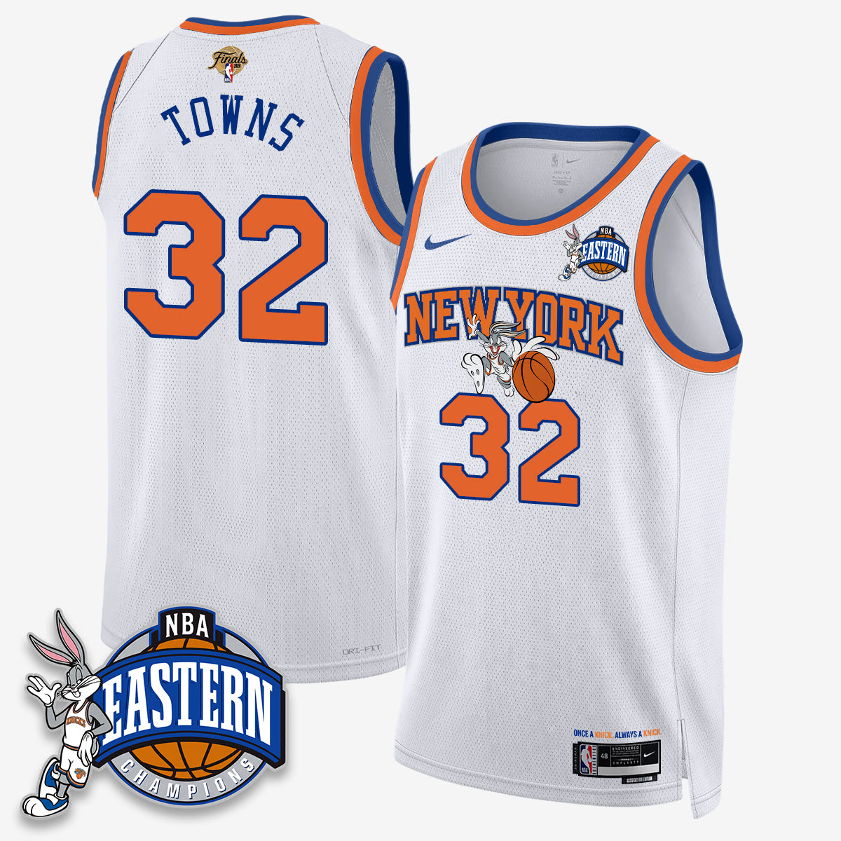 New York Knicks 2026 NBA Finals x Bunny Vapor Jersey - Stitched