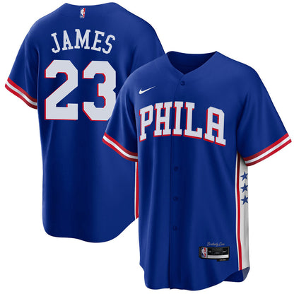 Philadelphia 76ers LeBron James #23 Vapor Baseball Jersey - Stitched