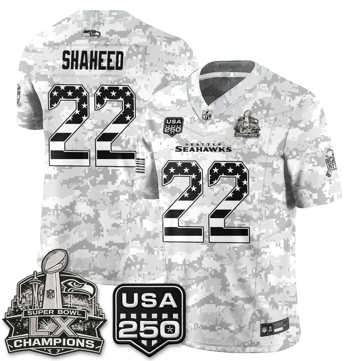 Seattle Seahawks 2026 Salute to Service Edition Vapor Jersey - Stitched