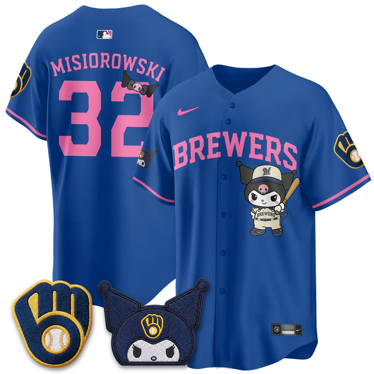 Milwaukee Brewers x  KRM Edition Vapor Jersey - Stitched