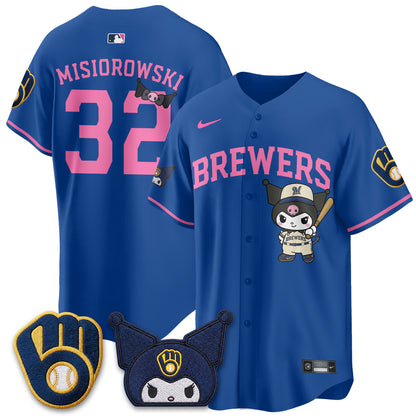 Milwaukee Brewers x  KRM Edition Vapor Jersey - Stitched