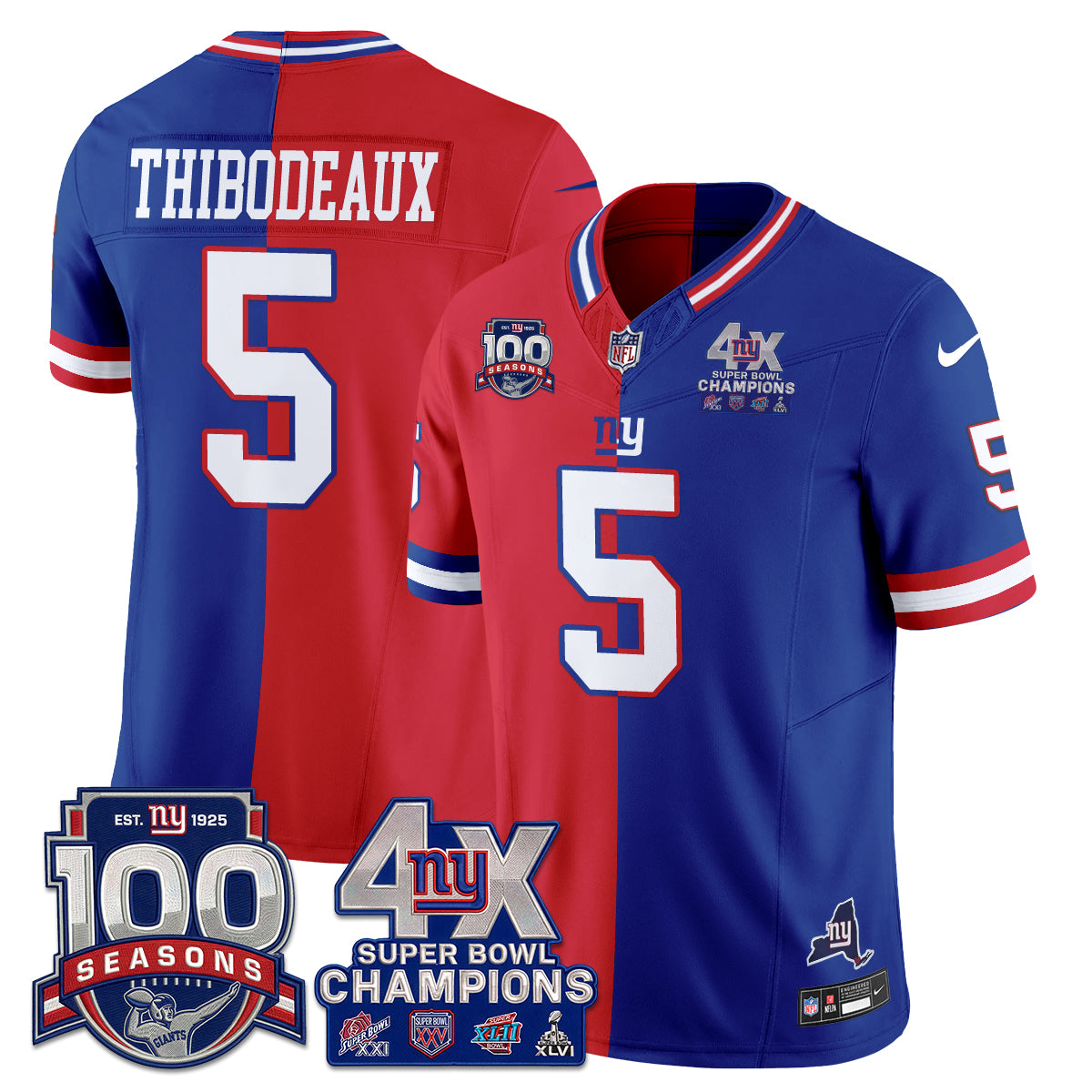 NYG 4X SBowl Split Limited Edition - Stitched (2)