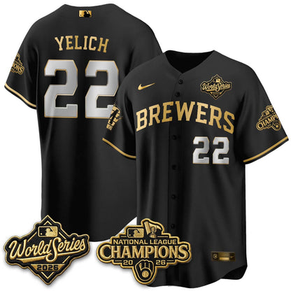 MIL W.S 26 & 2026 NL Champions Navy Jersey - Stitched