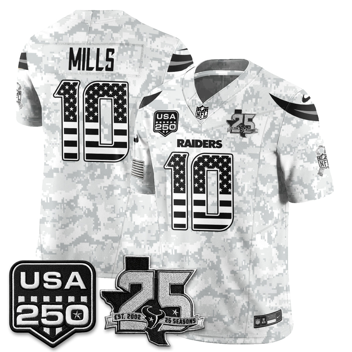 Houston Texans 2026 Salute to Service Edition Vapor Jersey - Stitched