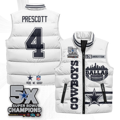 DAL "America's Team" Puffer Vest - Printed