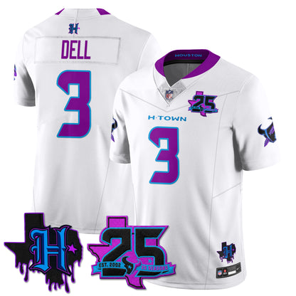HOU 25th Seasons in 2026 DJ Screw Vapor Limited Jersey - All Stitched