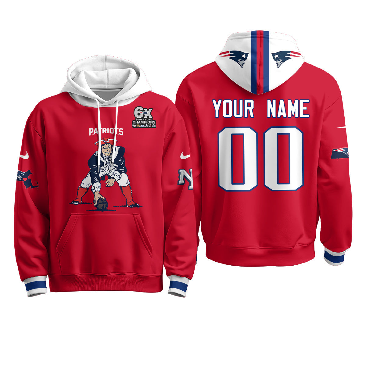 NE Minuteman Edition Custom Fleece Hoodie - Printed