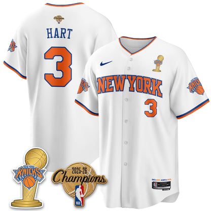 NYK 2026 NBA Champions Vapor Black Gold Jersey - Stitched