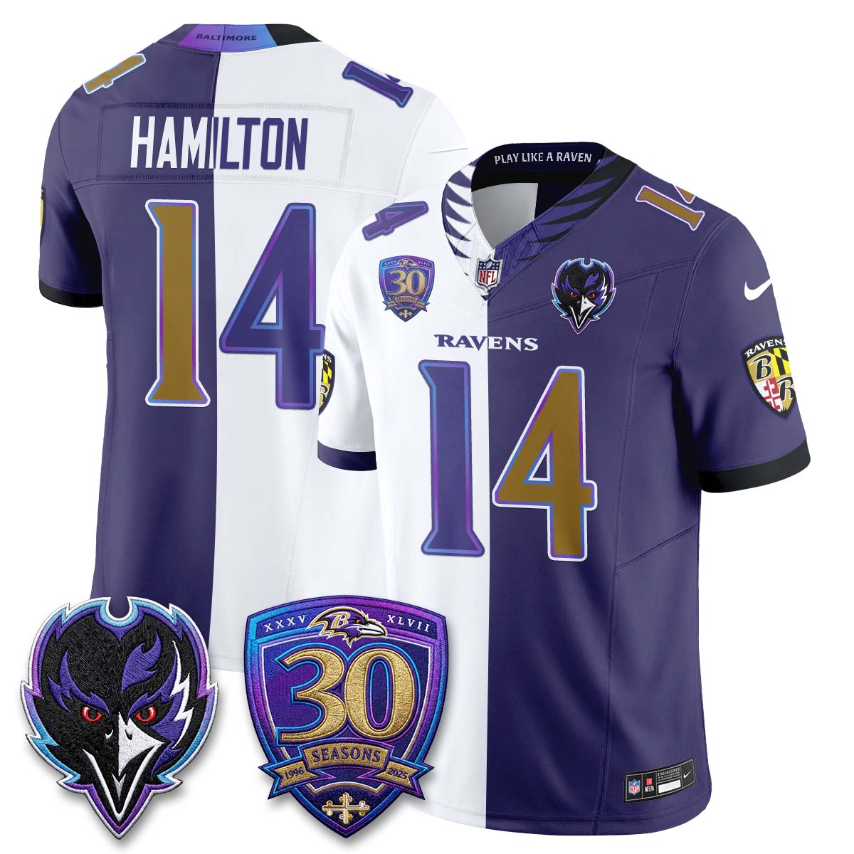 Baltimore Ravens The Next Flight Split Vapor Jersey - Stitched