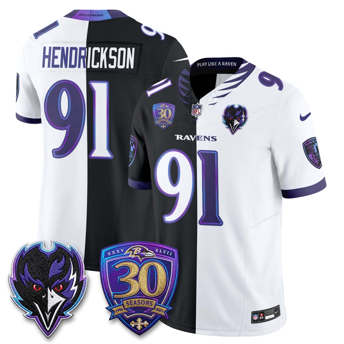 Baltimore Ravens The Next Flight Split Vapor Jersey - Stitched
