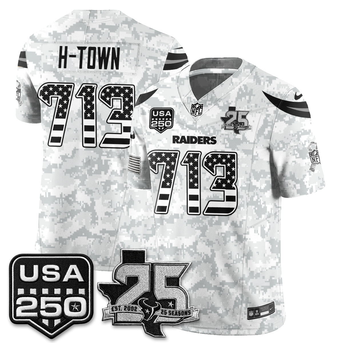 Houston Texans 2026 Salute to Service Edition Vapor Jersey - Stitched