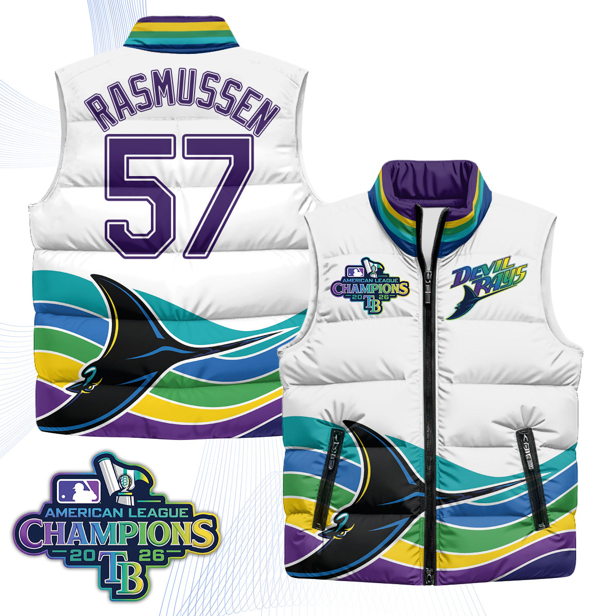 TB 2026 AL Champions Limited Puffer Vest - Printed