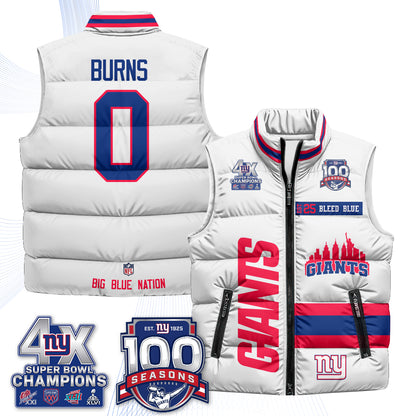 NYG 4X Champs S.Bowl Puffer Vest - Printed