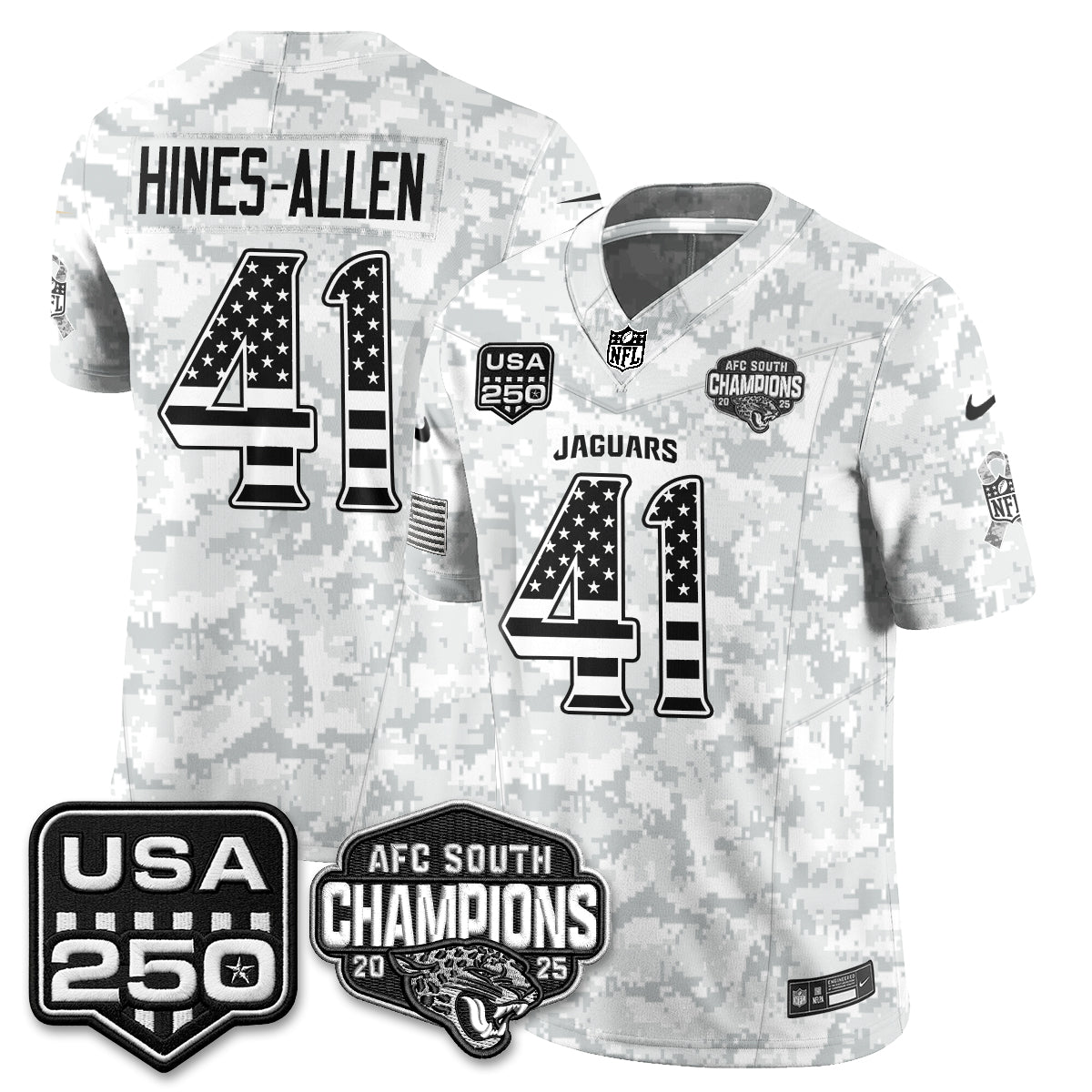 Jacksonville Jaguars 2026 Salute to Service Vapor Jersey - Stitched