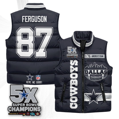 DAL "America's Team" Puffer Vest - Printed