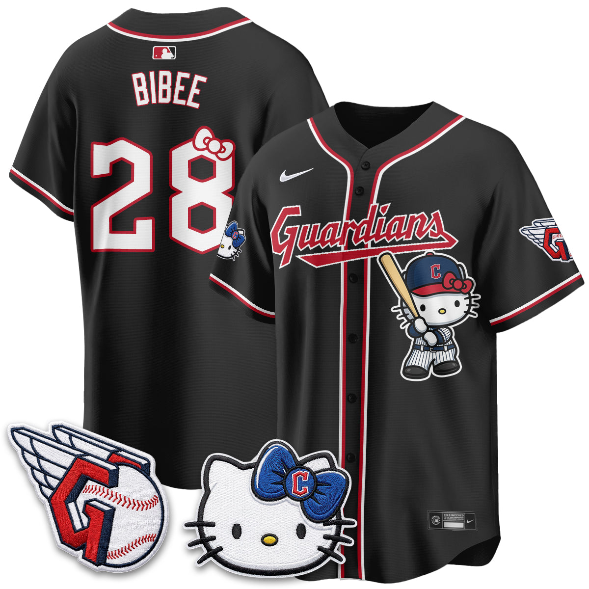 Cleveland Guardians x Meow KT Vapor Jersey - Stitched