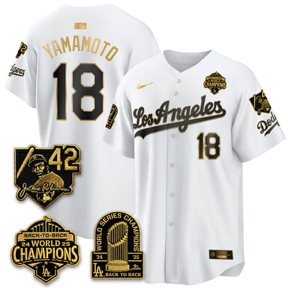 LAD 2026 New Era Gold Collection Vapor Limited Jersey - B2B Champs - All Stitched