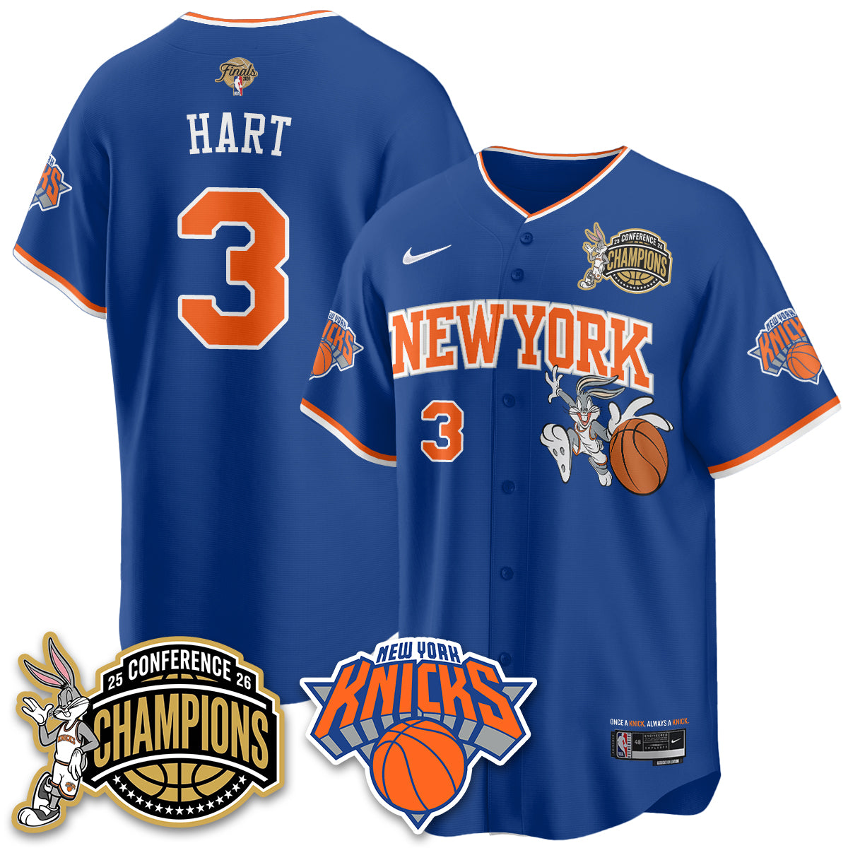 New York Knicks 2026 NBA Finals x Bunny Vapor Jersey V2- Stitched