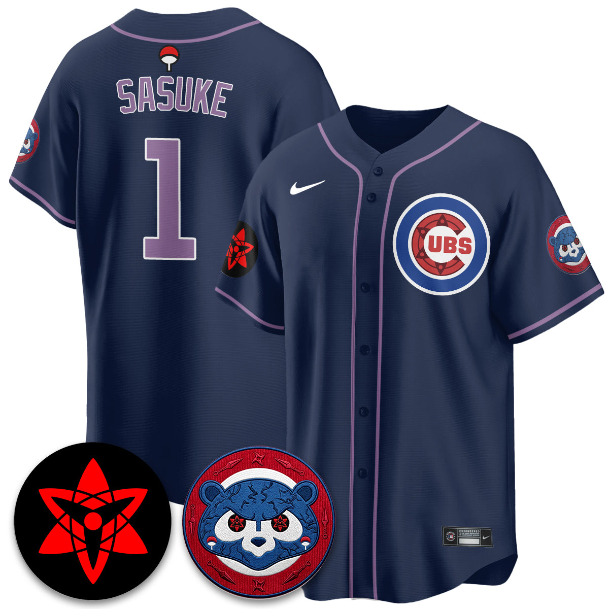 Chicago Cubs Uchiha Sasuke Vapor Limited Jersey - Stitched