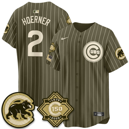 CHC New Era Olive 2026 Armed Forces Day Jersey -All Stitched