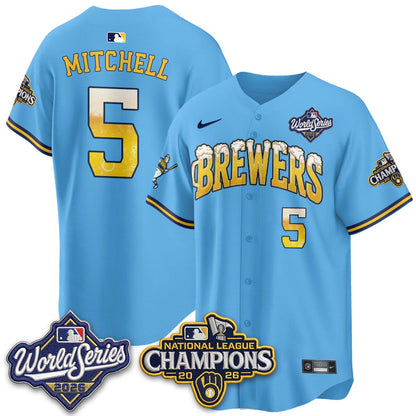 Milwaukee Brewers "Pitcher & Pint" 2026 NL Champions Vapor Jersey - Stitched