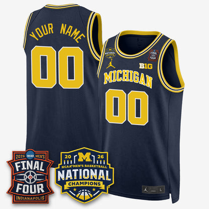 MICH 2026 NCAA Basketball Champions Limited Custom Jersey - All Stitched