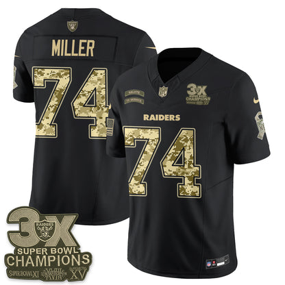 Las Vegas Raiders 2026 Salute to Service V2 Vapor Jersey - Stitched