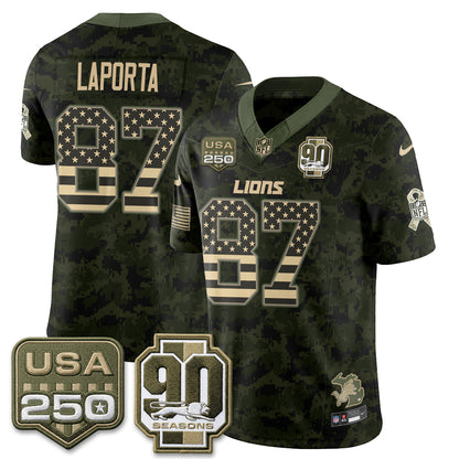 Detroit Lions 2026 Salute to Service Vapor Jersey - Stitched