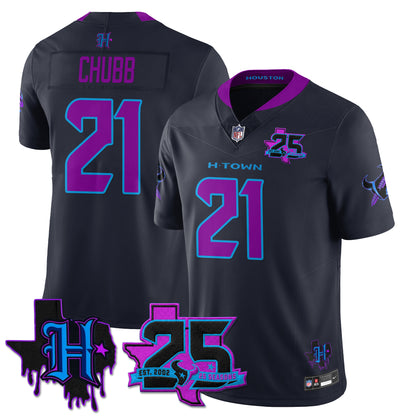 HOU 25th Seasons in 2026 DJ Screw Vapor Limited Jersey - All Stitched