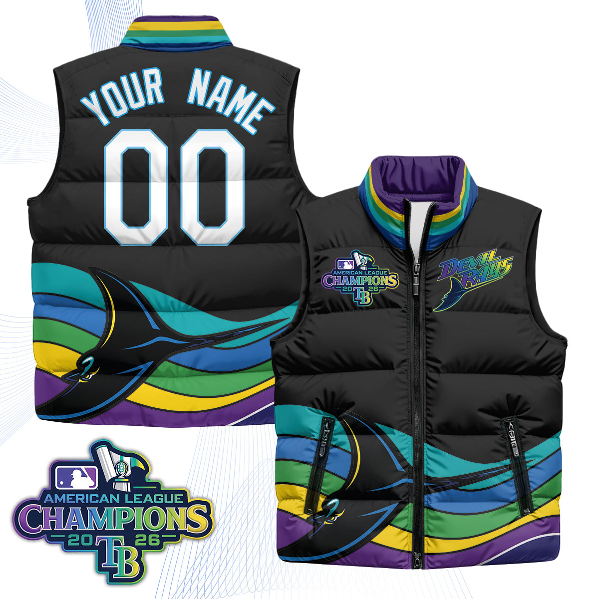 TB 2026 AL Champions Limited Custom Puffer Vest - Printed