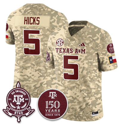 Aggies Camouflage ‘Honor and Support’ 2026 Vapor Limited Jersey - Stitched
