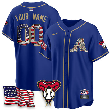 ARI 2026 Independence Day USA Vapor Limited Custom Jersey - Stitched