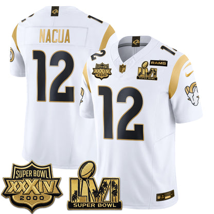 LAR SBowl Champs Gold Vapor Jersey - Stitched