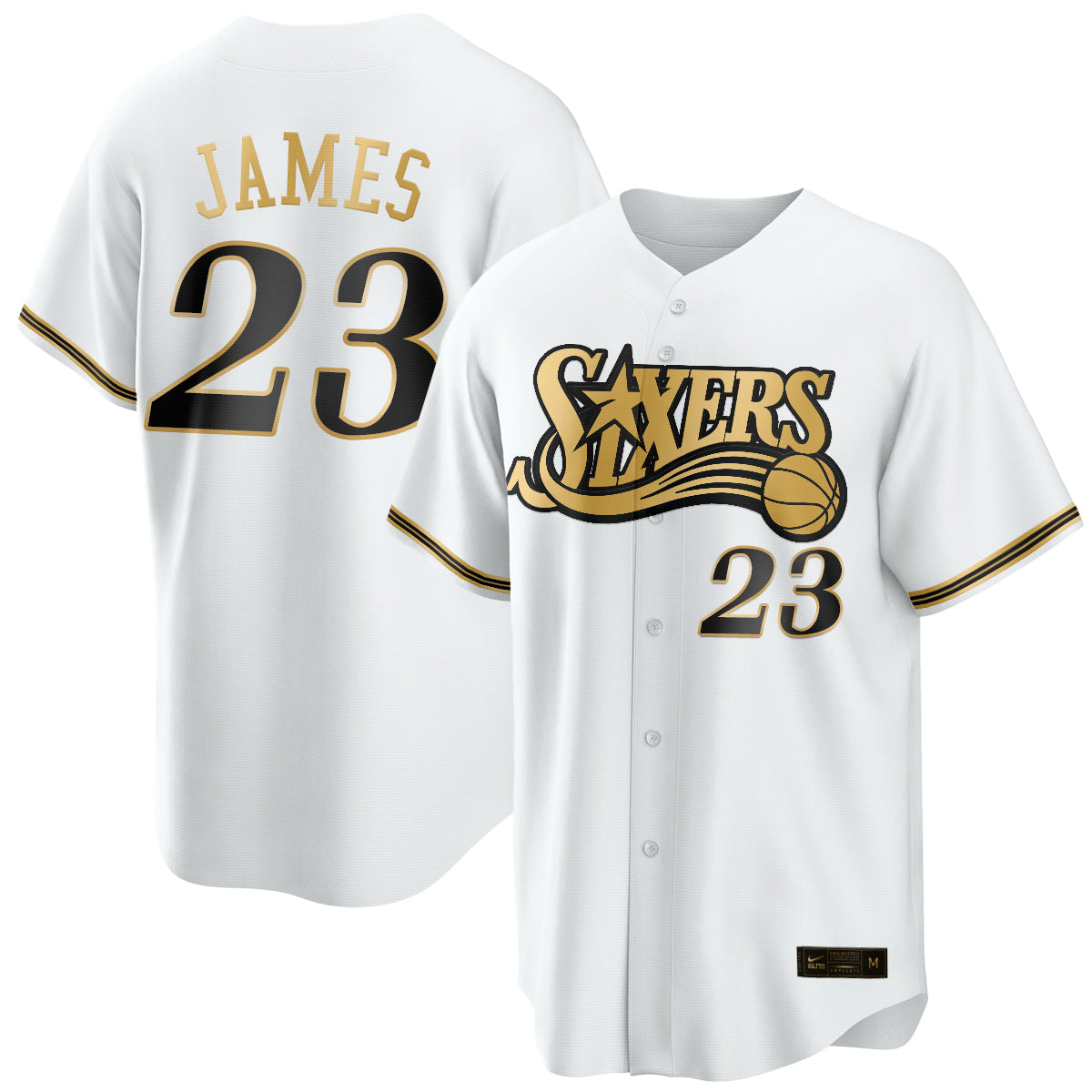 Philadelphia 76ers LeBron James #23 Vapor Baseball Jersey V2- Stitched