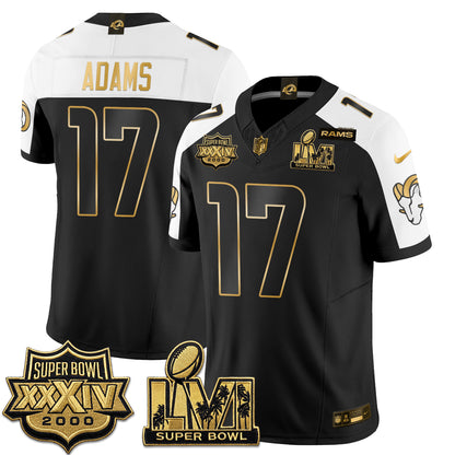 LAR SBowl Champs Gold Vapor Jersey - Stitched