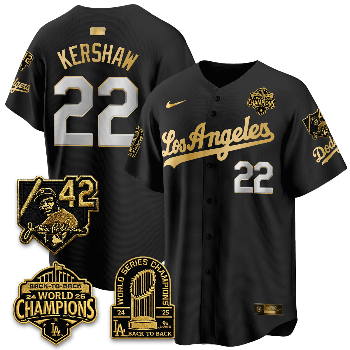 LAD 2026 New Era Gold Collection Vapor Limited Jersey - B2B Champs - All Stitched