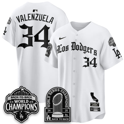 LAD World Series Champions Vapor Premier Limited Gothic Edition Jersey - Stitched