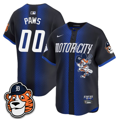 Detroit Tigers Paws Edition Vapor Limited Jersey - Stitched